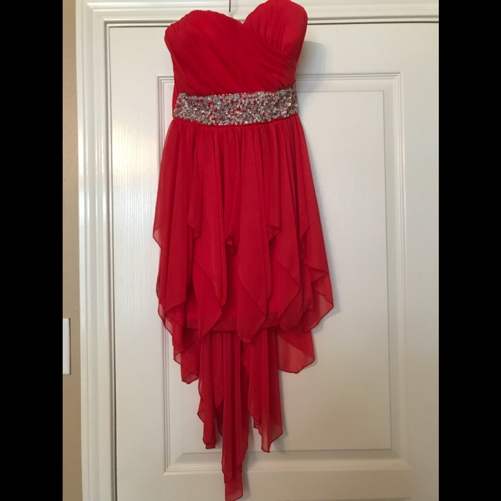 Red Strapless Dress